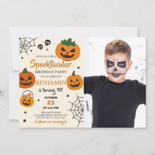 Spooktacular Halloween Birthday Invitation
