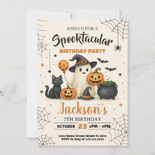 Spooktacular Halloween Birthday Invitation