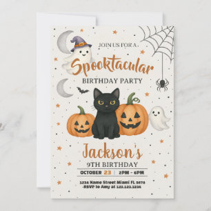 Spooktacular Halloween Birthday Invitation