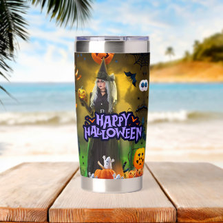 Spooktacular Halloween Birthday invitation Insulated Tumbler