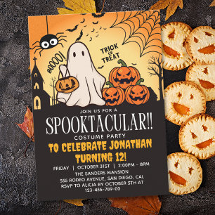 Spooktacular Halloween Birthday Kids Invitation
