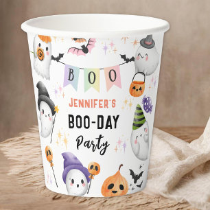 Spooktacular Halloween Birthday Party Boo Girl Paper Cups