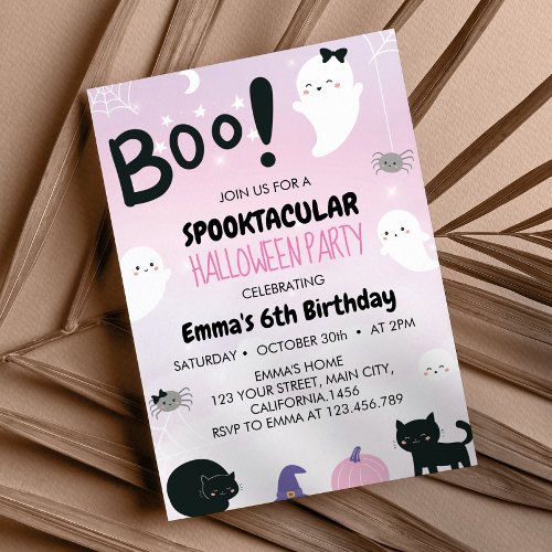 Spooktacular Halloween Birthday Party Invitation