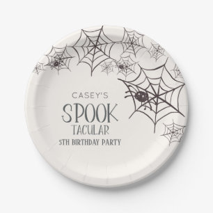 Spooktacular Halloween Birthday Party Spider Webs Paper Plates