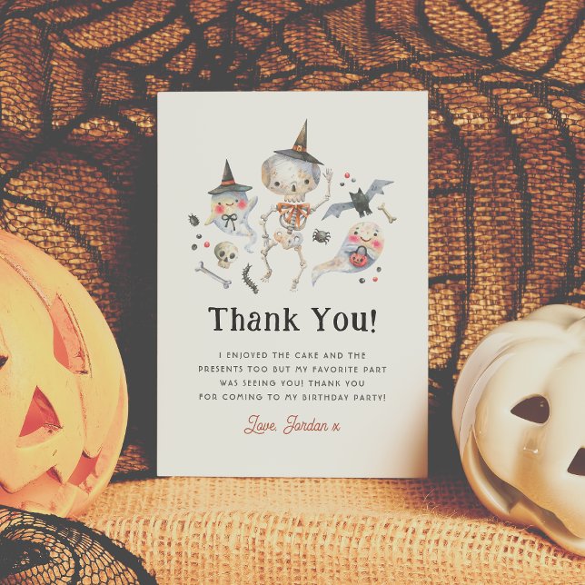 Spooktacular Halloween Birthday Party Thank You (Creator Uploaded)