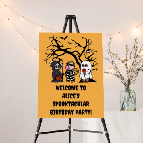 SPOOKTACULAR Halloween Birthday Party Welcome Foam Board