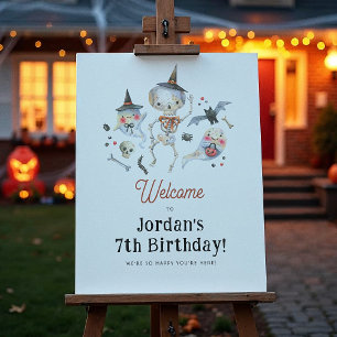 Spooktacular Halloween Birthday Party Welcome Sign