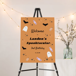 Spooktacular Halloween Birthday Welcome Sign