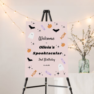 Spooktacular Halloween Birthday Welcome Sign