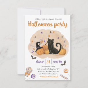 Spooktacular Halloween Candy Party  Invitation
