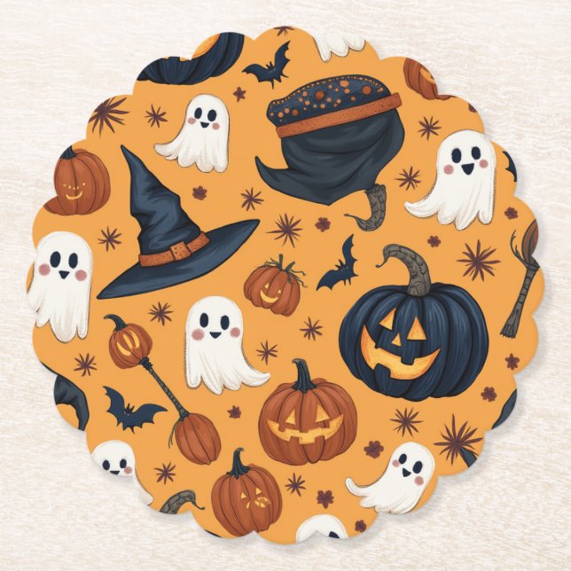 "Spooktacular Halloween Coaster" Paper Coaster (Front)