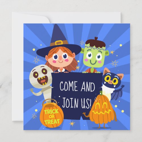 Spooktacular Halloween Costume Party  Invitation