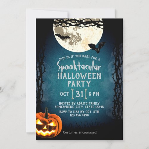 Spooktacular Halloween Costume Party Invitation