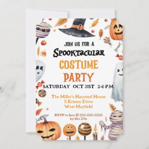 Spooktacular Halloween Costume Party Party Invitation