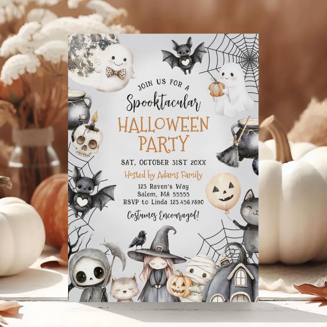 Spooktacular Halloween Cute Ghost Party Invitation (Creator Uploaded)