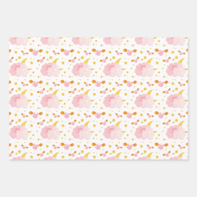 Spooktacular Halloween ghoulish style pattern Wrapping Paper Sheets (Front)