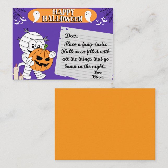 Spooktacular Halloween Greeting Card (Front/Back)