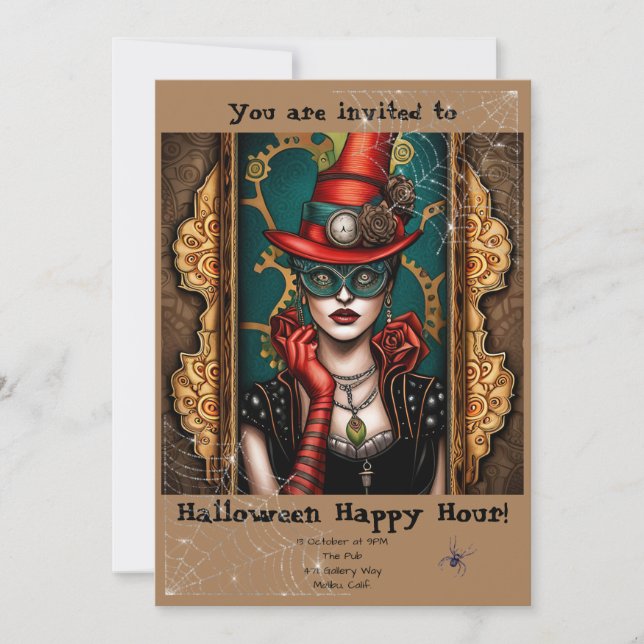 Spooktacular Halloween Happy Hour Invitation (Front)