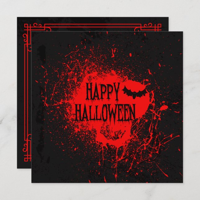 Spooktacular Halloween Horror Party Invitation (Front/Back)