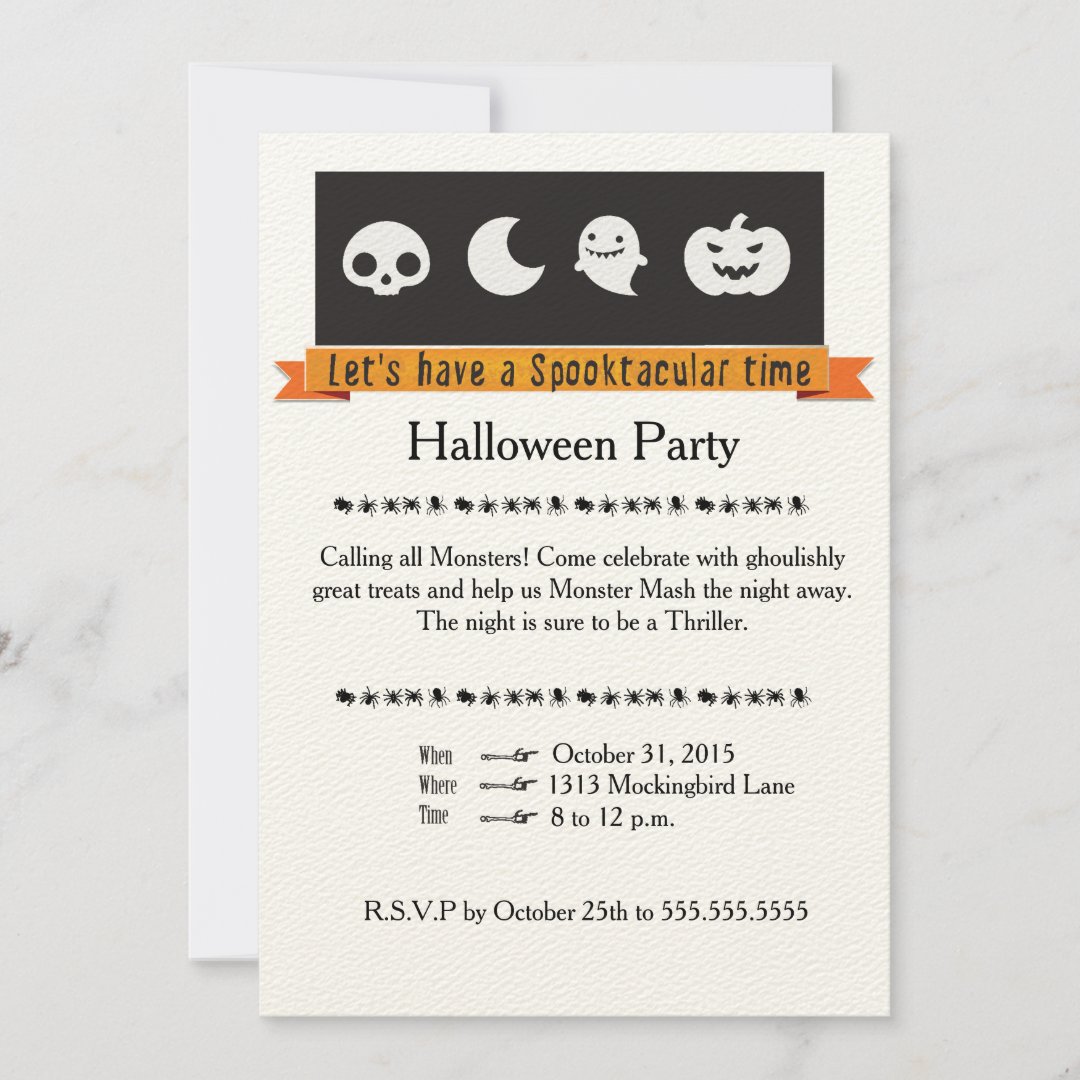 Spooktacular Halloween Invitation | Zazzle
