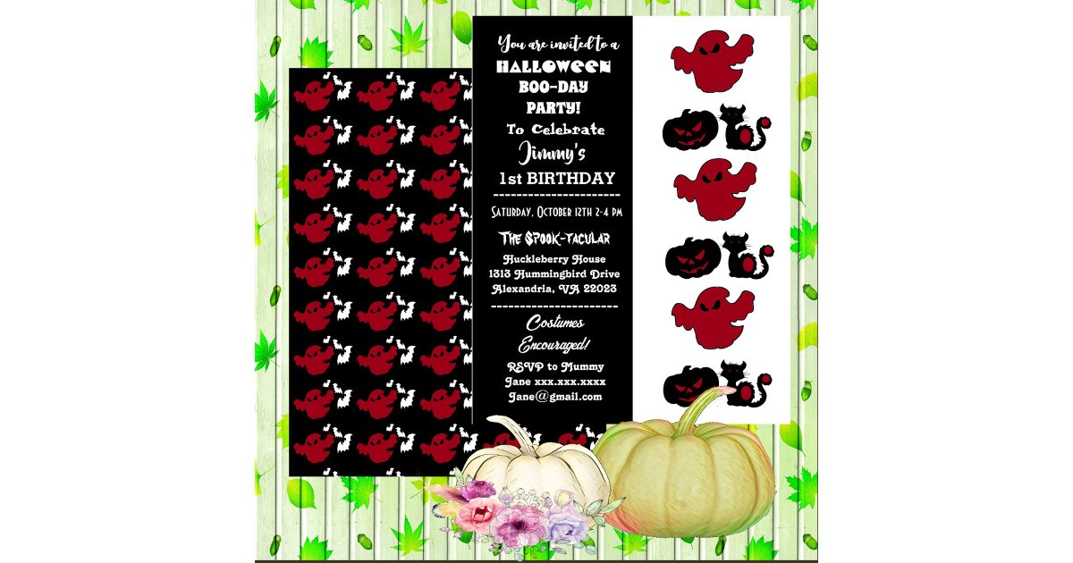 Spooktacular Halloween Jack O Lantern Boo Birthday Invitation | Zazzle