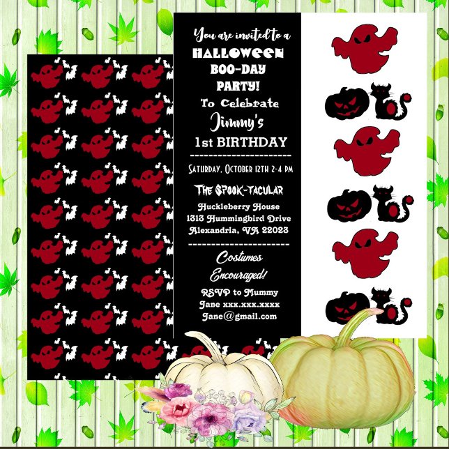 Spooktacular Halloween Jack O Lantern Boo Birthday Invitation (Spooktacular Halloween Jack O Lantern Boo Birthday Invitation)
