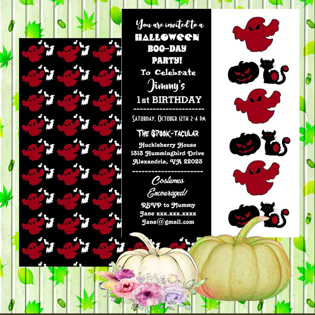Spooktacular Halloween Jack O Lantern Boo Birthday Invitation | Zazzle