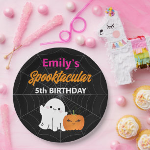 Spooktacular Halloween Kids Birthday Party Paper Plates