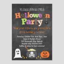 Spooktacular Halloween Party Chalkboard Invitation