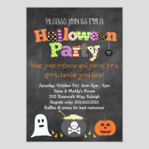Spooktacular Halloween Party Chalkboard Invitation