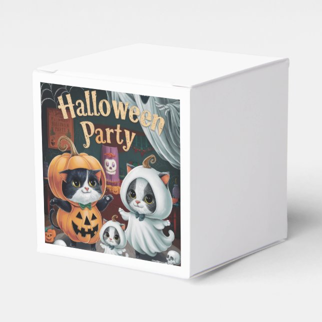 Spooktacular Halloween Party Favor Boxes (Front Side)