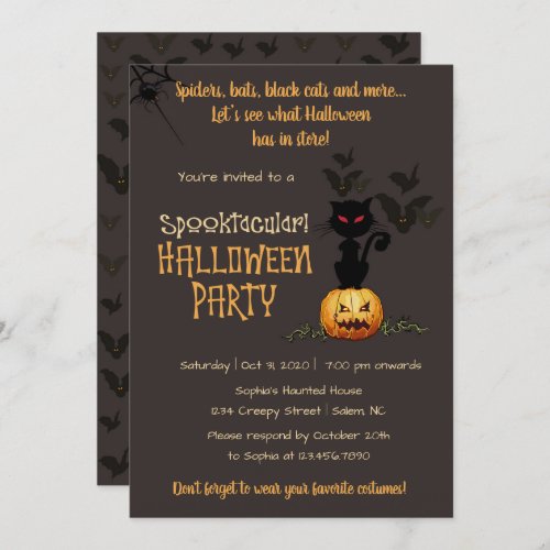 Spooktacular Halloween Party Invitation