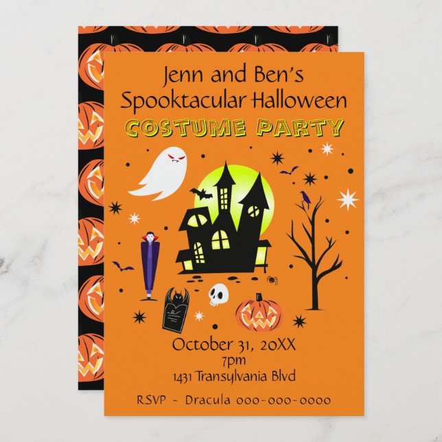 Spooktacular Halloween Party Invitation (Front/Back)