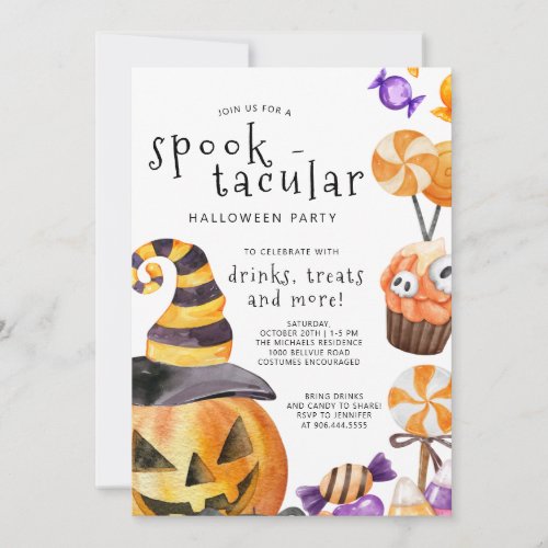 Spooktacular Halloween Party  Invitation