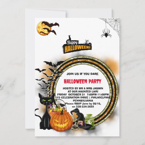 Spooktacular Halloween Party  Invitation