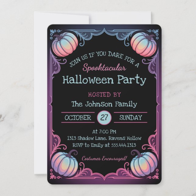 Spooktacular Halloween Party Invitation (Front)