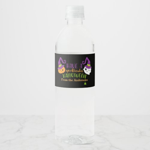 Spooktacular Halloween Party Personalized Water Bottle Label