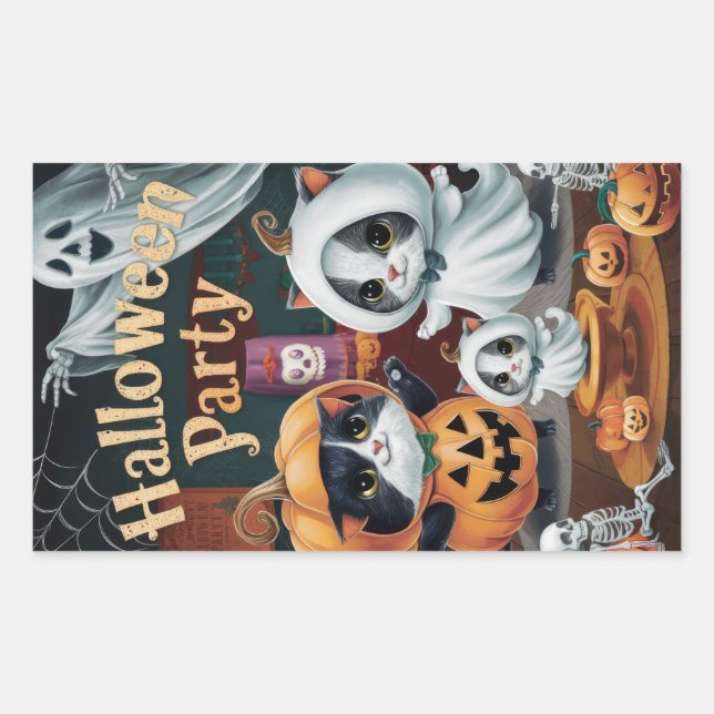 Spooktacular Halloween Party Rectangular Sticker (Front)