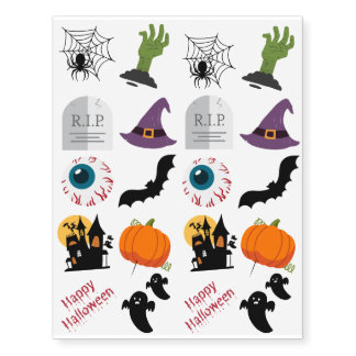Spooktacular Halloween Party Temporary Tattoos