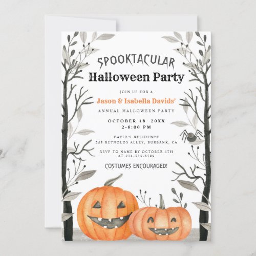 Spooktacular Halloween Pumpkin Costumes Party  Invitation - Spooktacular Halloween Pumpkin Costumes Party Invitation
Message me for any needed adjustments