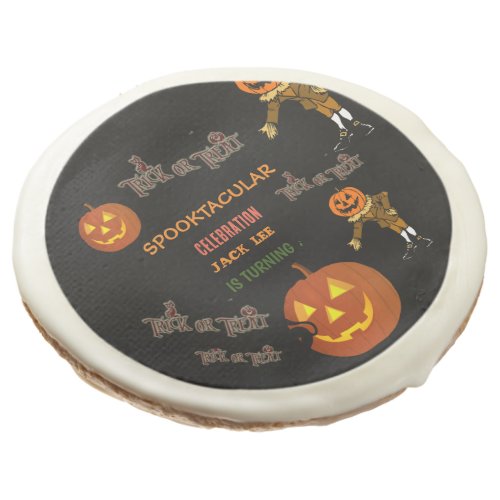 Spooktacular Halloween Trick or Treat Birthday  Sugar Cookie