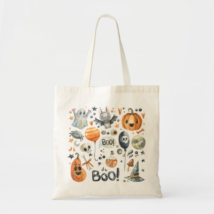 Spooktacular Halloween Trick or Treat  Tote Bag  Zazzle