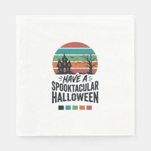 Spooktacular Halloween Vintage Engraving Shirt Des Napkins