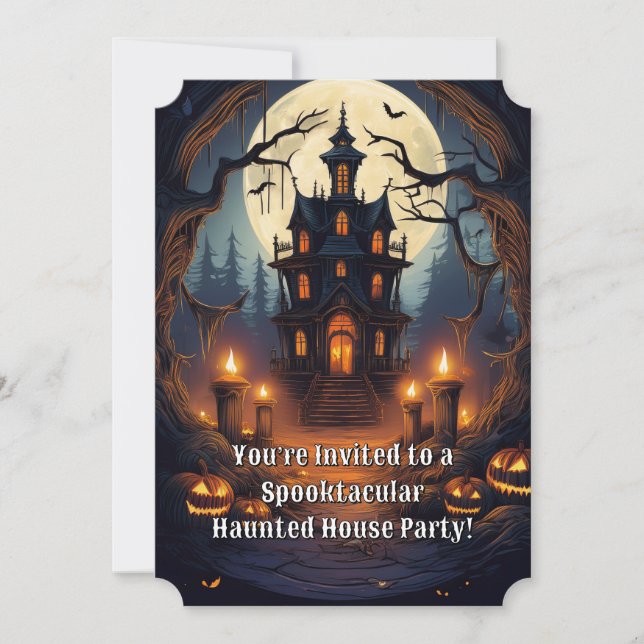 Spooktacular Haunted House Party Invitation (Front)