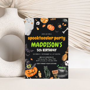 Spooktacular Kids Costume Halloween Birthday Party Invitation