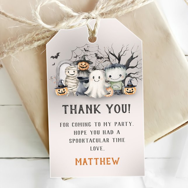 Spooktacular Kids Halloween Birthday Gift Tags (Creator Uploaded)
