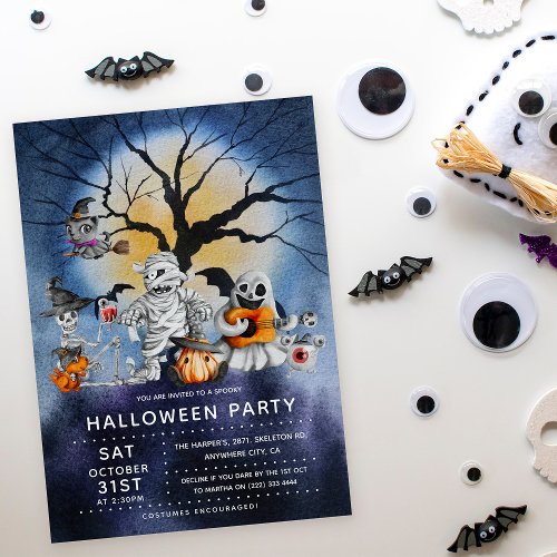 Spooktacular Kids Halloween Party Invitation