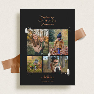 Spooktacular Memories Hallloween Multi Photo Holiday Card