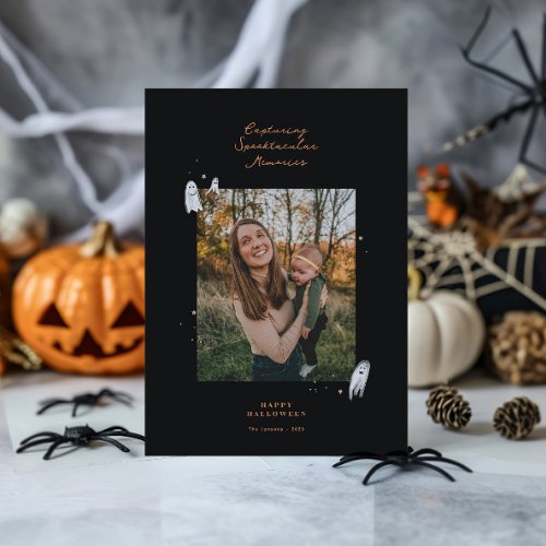 Spooktacular Memories Hallloween Photo Greeting Holiday Card