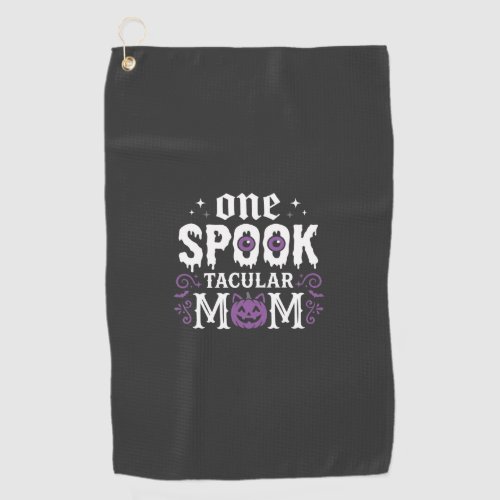 Spooktacular Mom Halloween Design_1 Golf Towel